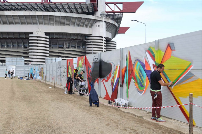 champions murales san siro